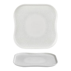 Illusion 13.25" x 13.25" Square Blue Vitrified Plate