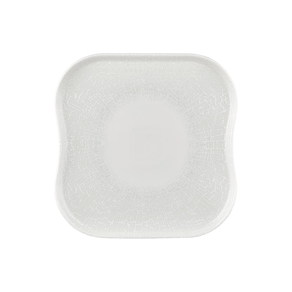 Illusion 13.25" x 13.25" Square Blue Vitrified Plate