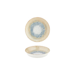 Smooth Reaction dia.4" h:0" 3 oz. Round Yellow Vitrified Deep Plate