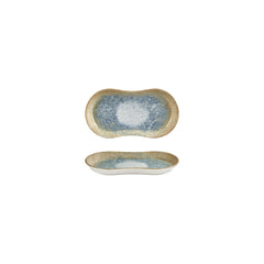Smooth Reaction 7.5" x 4.25" x h:0" Oval Yellow Vitrified Platter