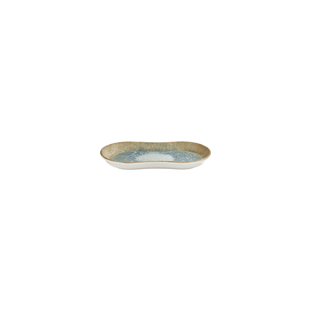 Smooth Reaction 7.5" x 4.25" x h:0" Oval Yellow Vitrified Platter