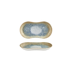 Smooth Reaction 9.5" x 5.5" x h:0" Oval Yellow Vitrified Platter