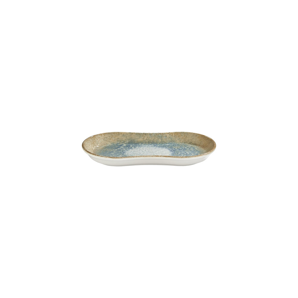 Smooth Reaction 9.5" x 5.5" x h:0" Oval Yellow Vitrified Platter