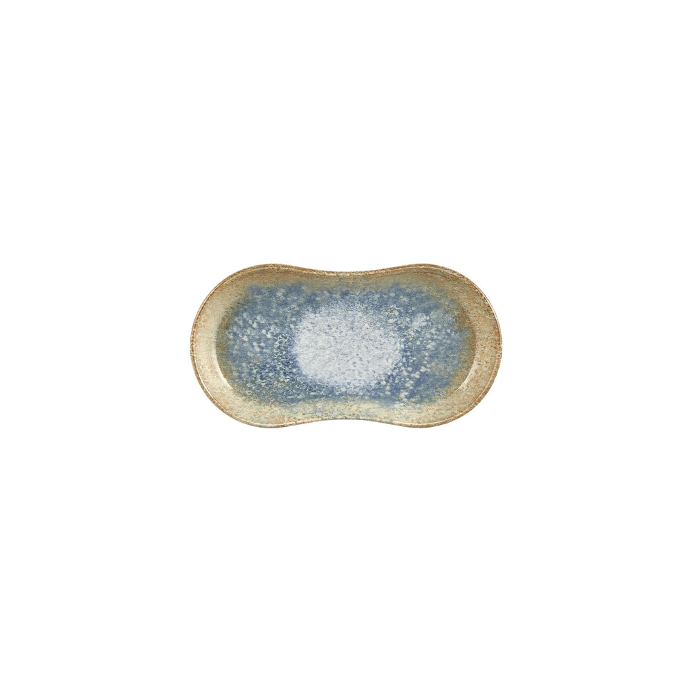 Smooth Reaction 9.5" x 5.5" x h:0" Oval Yellow Vitrified Platter
