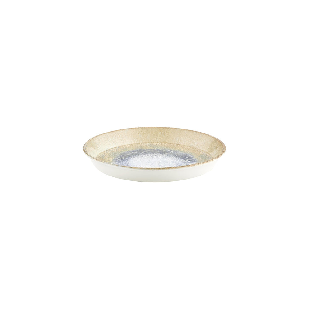 Smooth Reaction dia.9.75" h:0" 42 oz. Round Yellow Vitrified Deep Plate