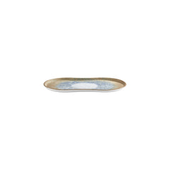 Smooth Reaction 10.25" x 6" Rectangular Yellow Vitrified Plate