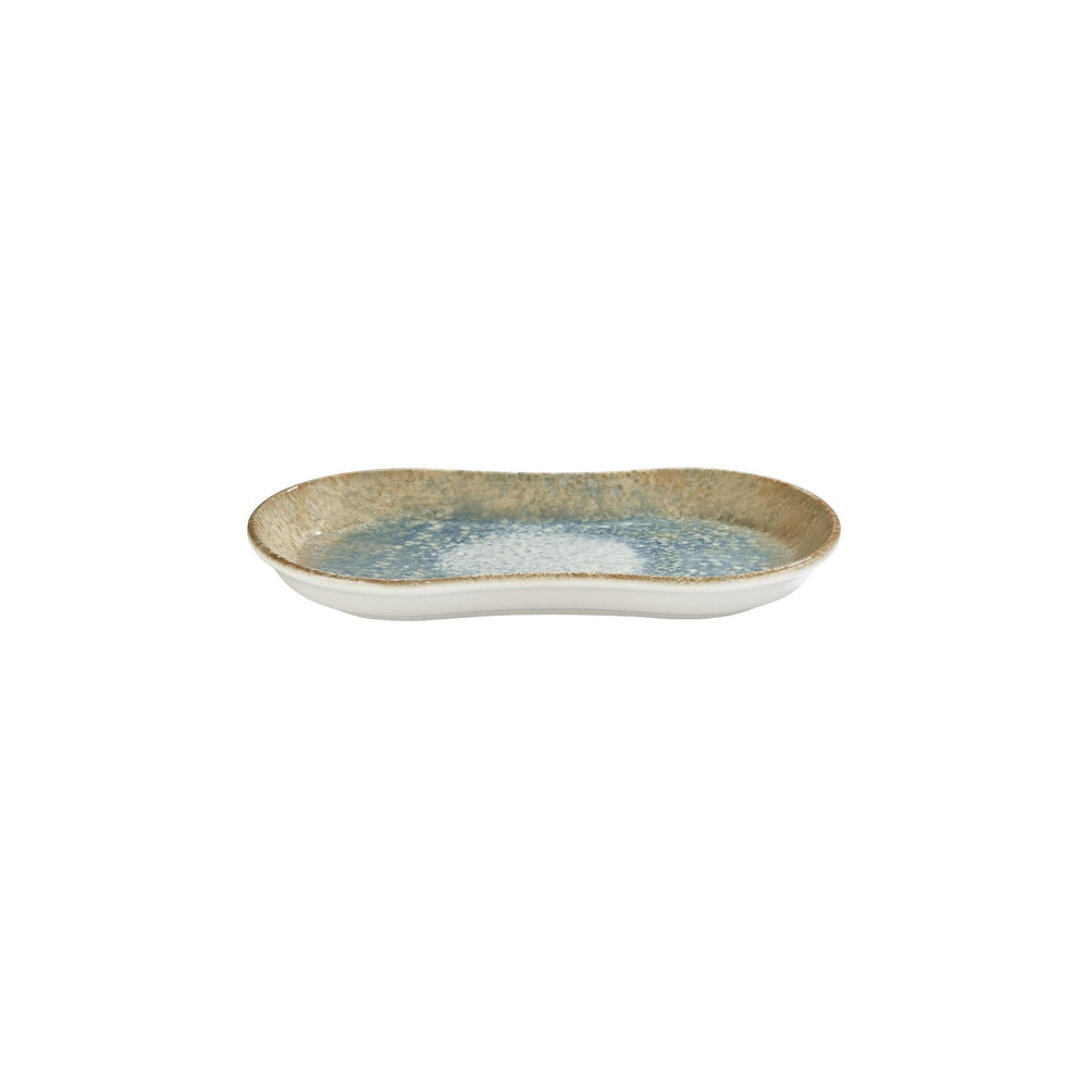 Smooth Reaction 11.5" x 6.75" x h:0" Oval Yellow Vitrified Platter