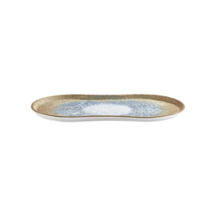 Smooth Reaction 15" x 7.75" x h:0" Rectangular Yellow Vitrified Platter
