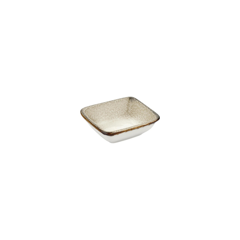 Spazio 4" x 3.5" x h:0.5" 2 oz. Square Decorated Vitrified Bowl