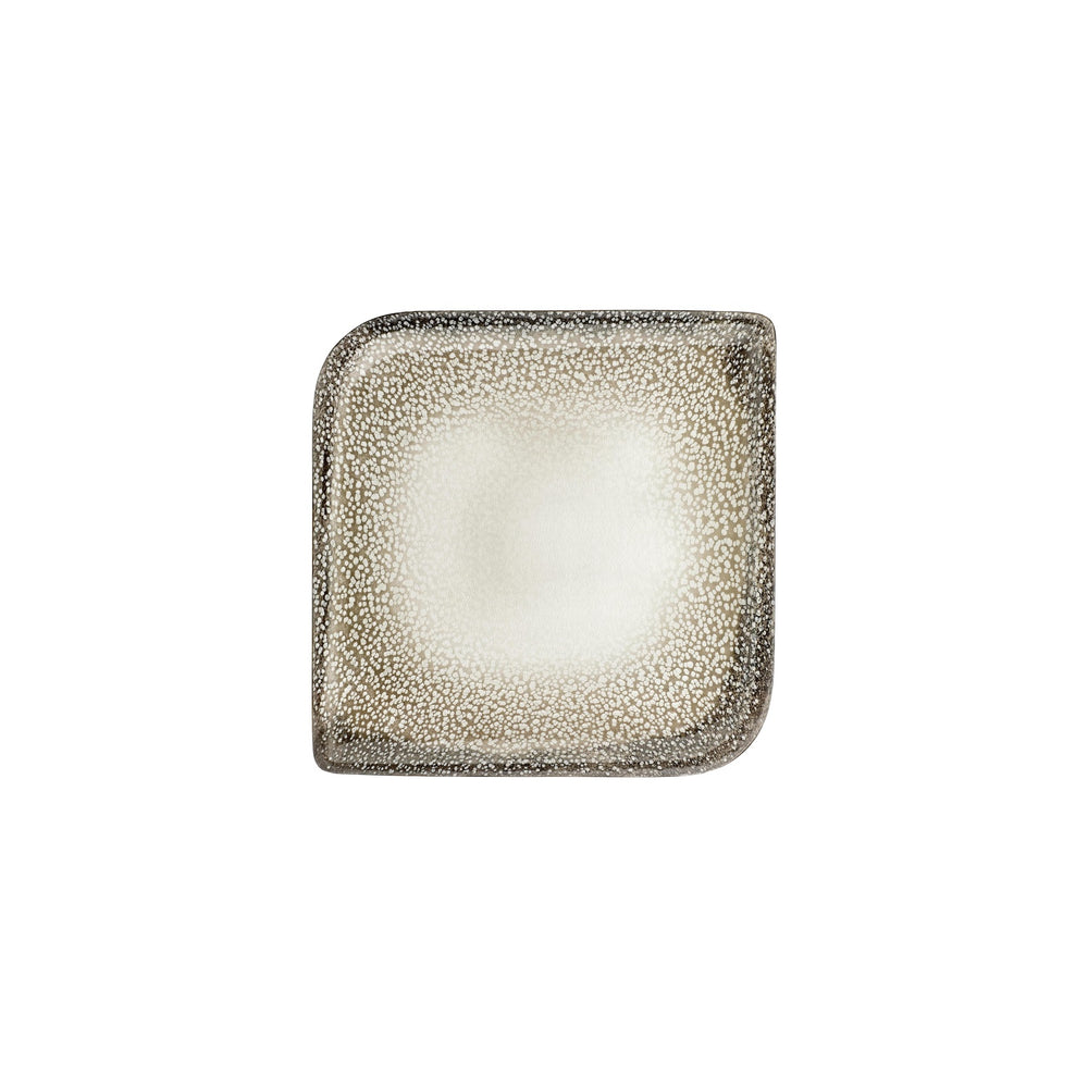 Spazio 9" x 9" Square Decorated Vitrified Plate