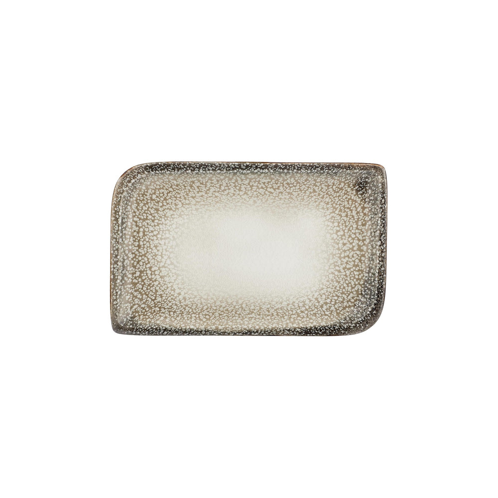 Spazio 11.75" x 7" x h:0" Rectangular Decorated Vitrified Platter