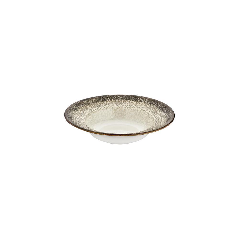 Spazio dia.9.75" h:0" 14 oz. Round Decorated Vitrified Deep Plate
