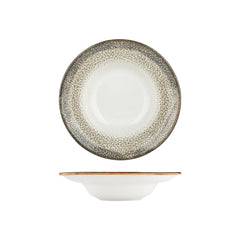 Spazio dia.10.75" h:0" 17 oz. Round Decorated Vitrified Deep Plate