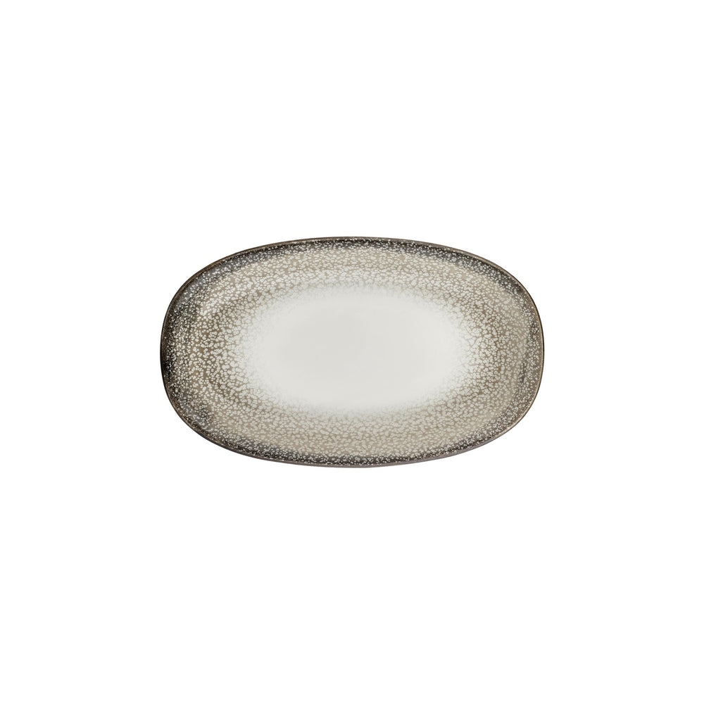 Spazio 11.5" x 7" x h:0" Oval Decorated Vitrified Platter