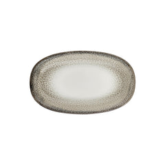 Spazio 13.5" x 8" x h:0" Oval Decorated Vitrified Platter