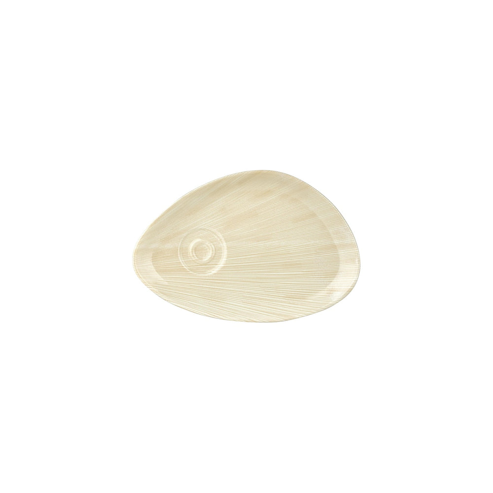Island Velho 9.75" x 6.75" x h:0" Organic Beige Vitrified Saucer