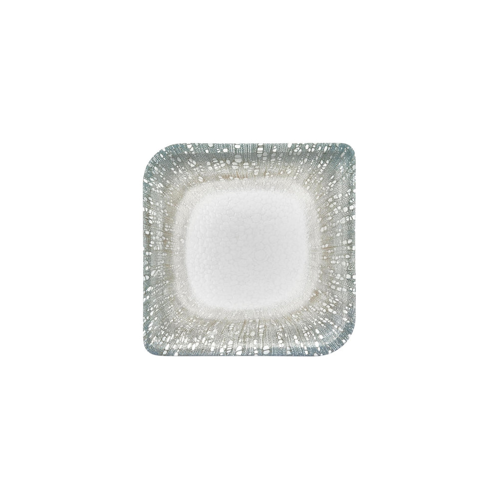 Vista 9" x 9" Square Green Vitrified Plate