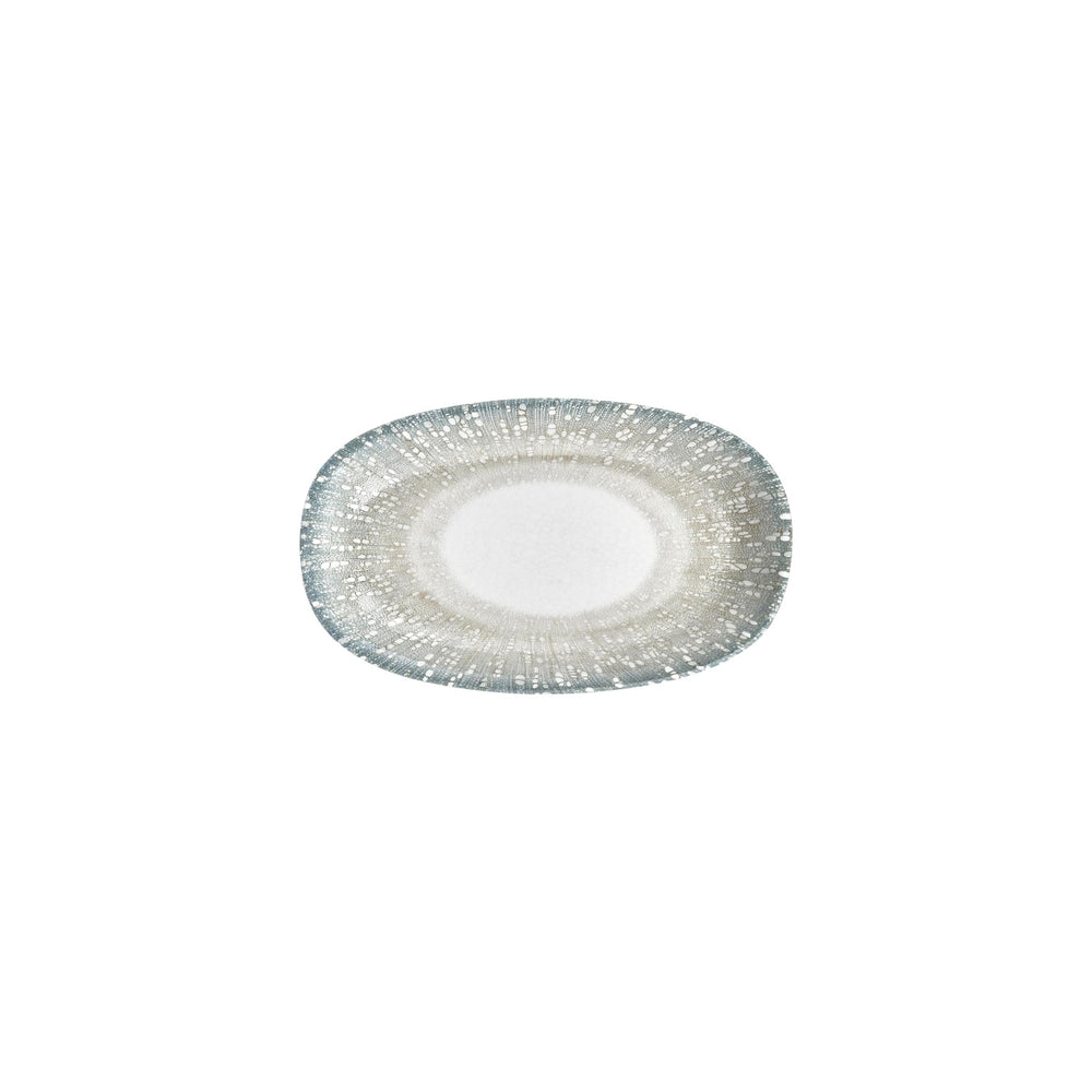 Vista 9.5" x 5.75" x h:0" Oval Green Vitrified Platter