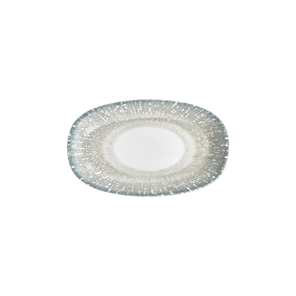 Vista 11.5" x 7" x h:0" Oval Green Vitrified Platter