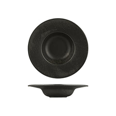 Vision dia.11" h:2.25" 16 oz. Round Black Vitrified Deep Plate