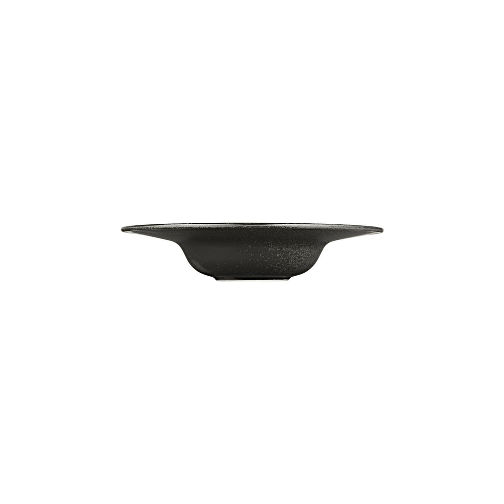 Vision dia.11" h:2.25" 16 oz. Round Black Vitrified Deep Plate