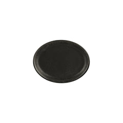 Vision 9.75" x 7.5" x h:1" Oval Black Vitrified Platter