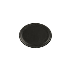Vision 9.75" x 7.5" x h:1" Oval Black Vitrified Platter