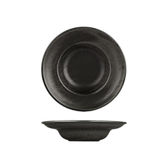 Vision dia.10.75" h:2.5" 17 oz. Round Black Vitrified Deep Plate