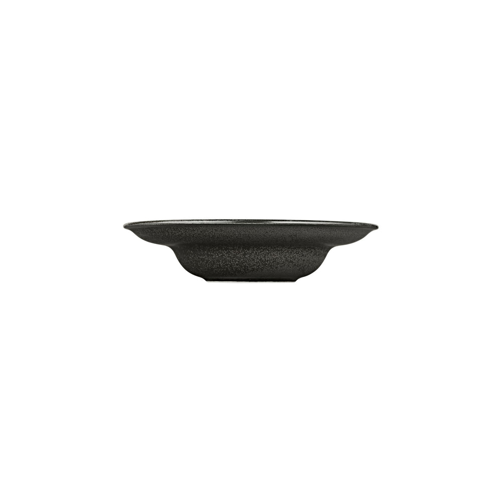 Vision dia.10.75" h:2.5" 17 oz. Round Black Vitrified Deep Plate