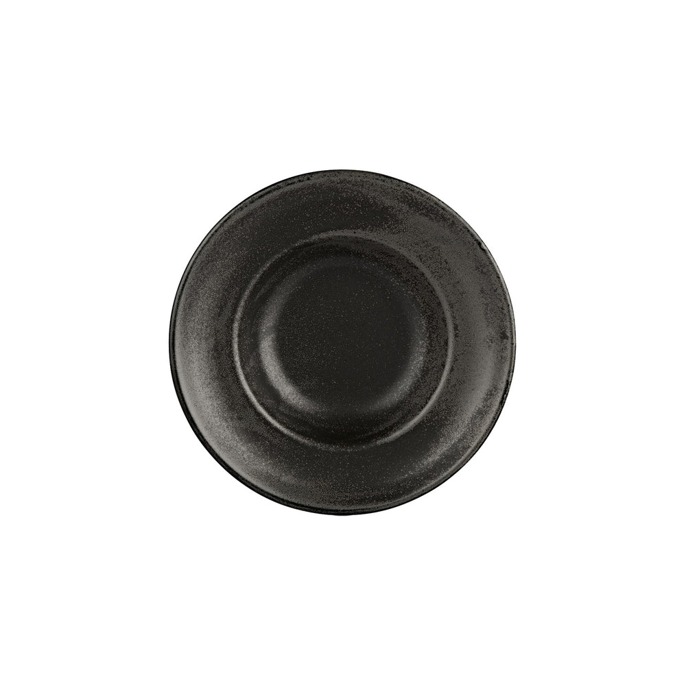 Vision dia.10.75" h:2.5" 17 oz. Round Black Vitrified Deep Plate