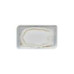 Wave 11.75" x 7" x h:0" Rectangular Blue Vitrified Platter