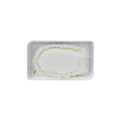 Wave 11.75" x 7" x h:0" Rectangular Blue Vitrified Platter
