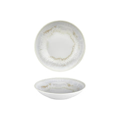 Wave dia.9" h:0" 34 oz. Round Blue Vitrified Deep Plate