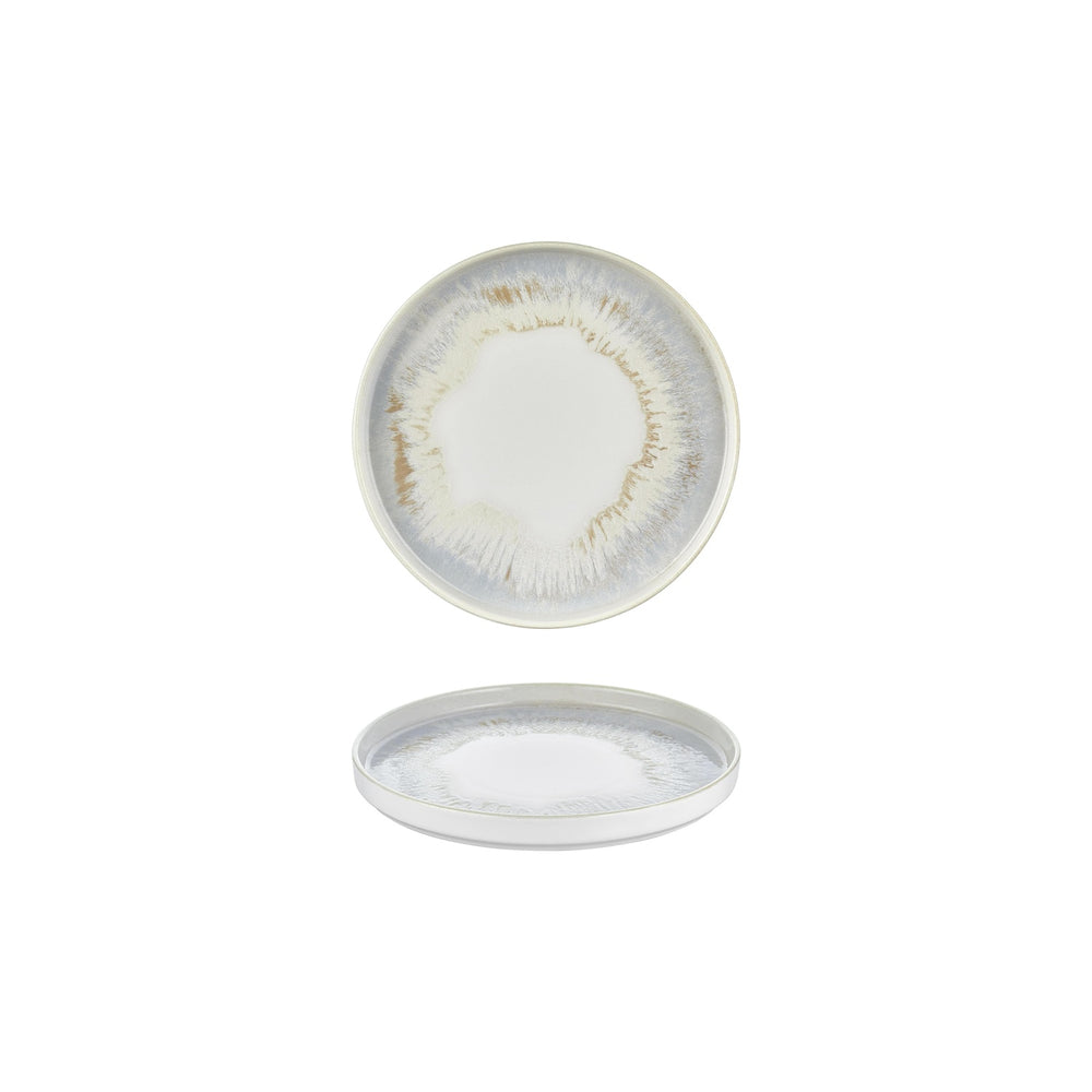 Wave dia.7.5" Round Blue Vitrified Plate
