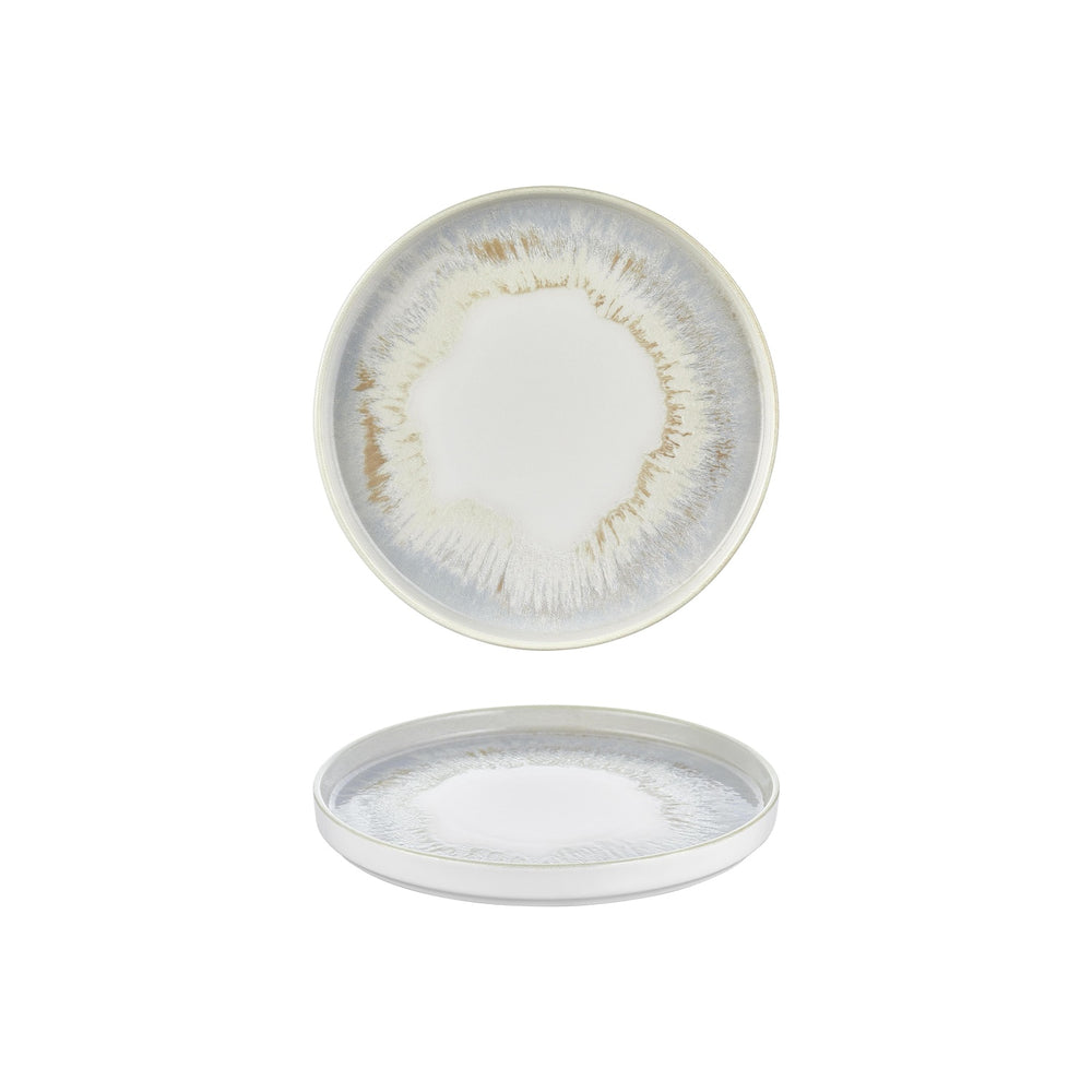 Wave dia.9" Round Blue Vitrified Plate