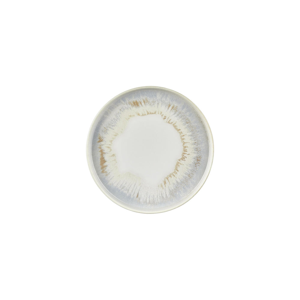 Wave dia.9" Round Blue Vitrified Plate