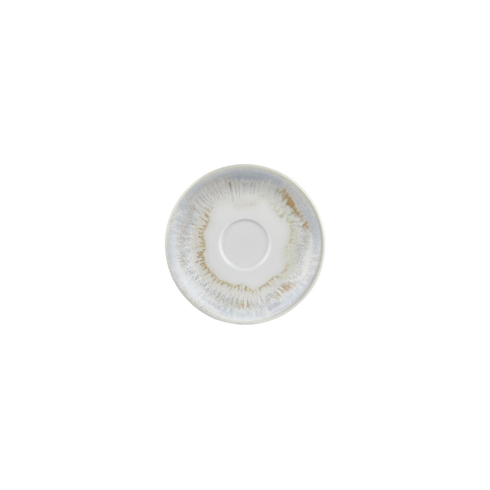 Wave dia.6.25" Round Blue Vitrified Saucer