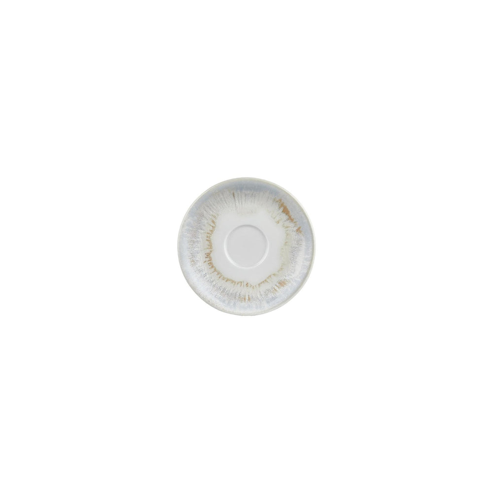 Wave dia.4.75" Round Blue Vitrified Saucer
