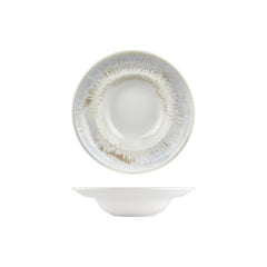 Wave dia.9.75" h:0" 14 oz. Round Blue Vitrified Deep Plate