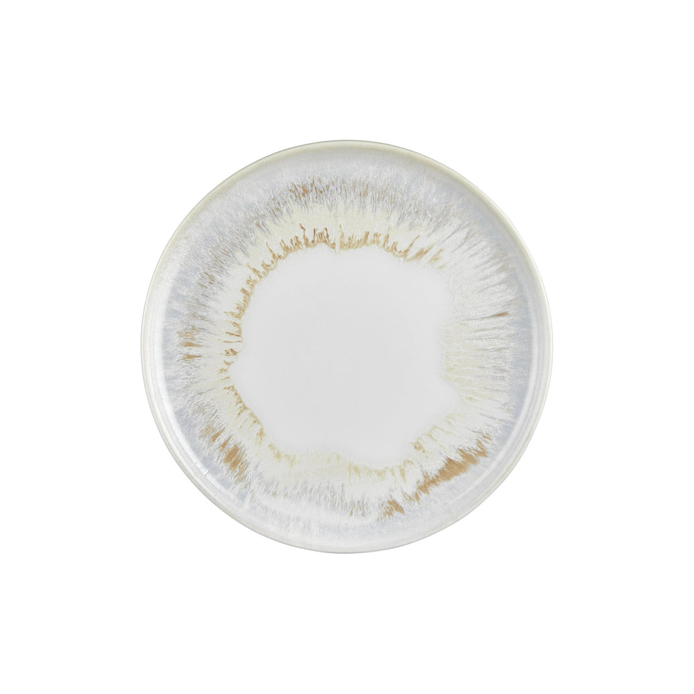 Wave dia.12.5" x 12.5" Round Blue Vitrified Pizza Plate