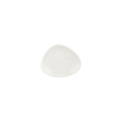 Gourmet  Organic Warm White Vitrified Saucer