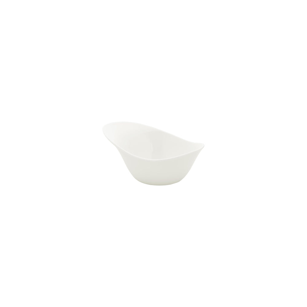 Gourmet 4.25" x 3.25" x h:0" 2 oz. Organic Warm White Vitrified Bowl