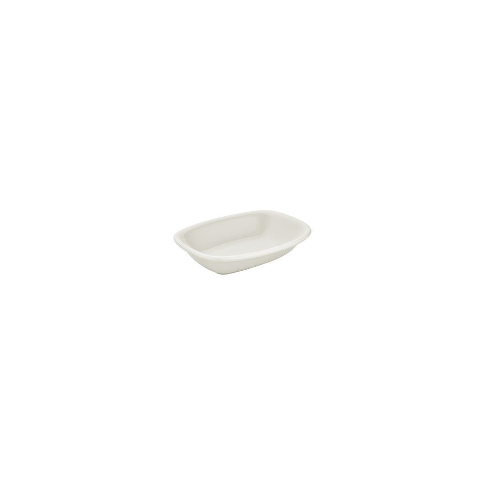 Gourmet 4.75" x 3.25" x h:0" Rectangular Warm White Vitrified Deep Plate