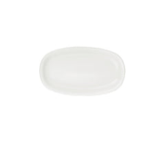 Gourmet 6" x 3.5" x h:0.75" Oval Warm White Vitrified Platter