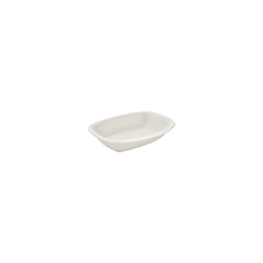 Gourmet 7" x 5" x h:0" Rectangular Warm White Vitrified Deep Plate