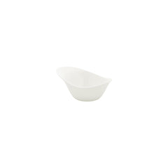 Gourmet 7" x 5" x h:0" 12 oz. Organic Warm White Vitrified Bowl