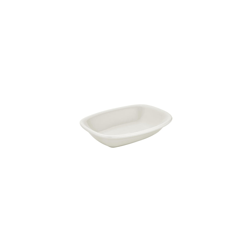 Gourmet 7.75" x 5.5" x h:0" Rectangular Warm White Vitrified Deep Plate