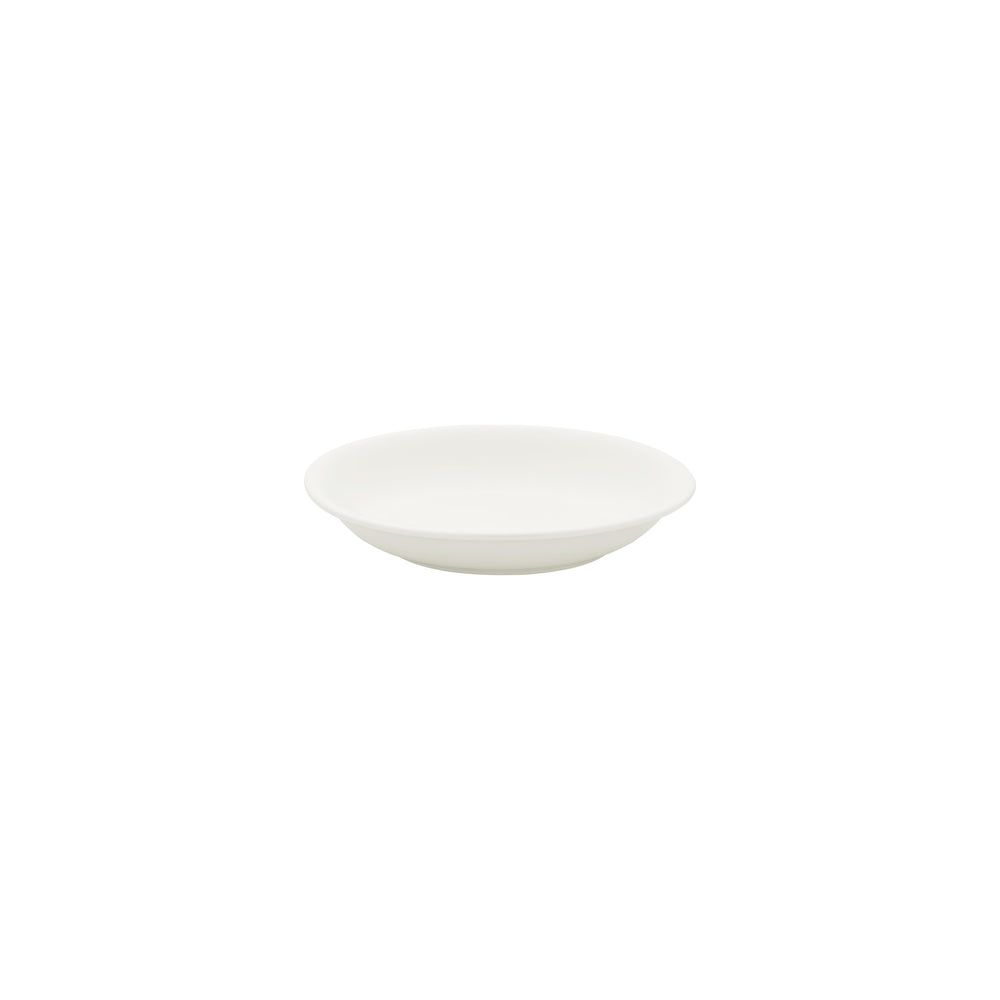 Gourmet dia.8.25" h:0" 17 oz. Round Warm White Vitrified Deep Plate