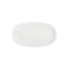Gourmet 13.5" x 8" x h:0" Oval Warm White Vitrified Platter