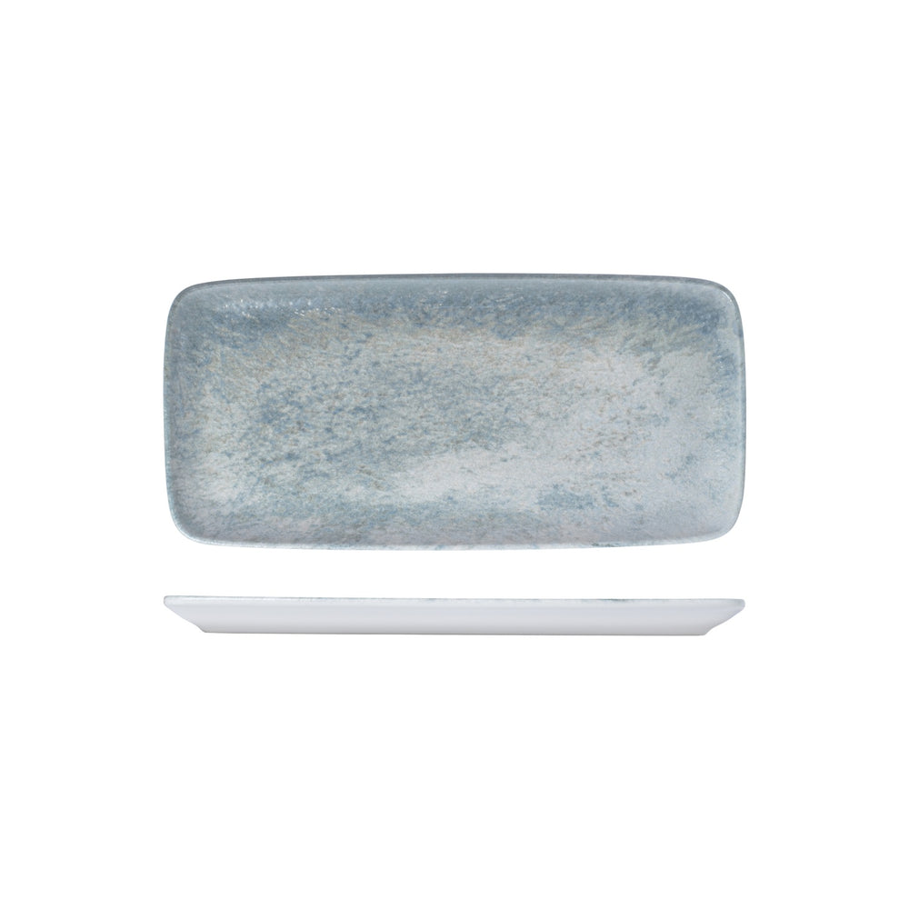 Artemis 13.25" x 6.25" x h:0.75" Rectangular Decorated Vitrified Platter